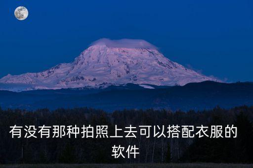 有没有那种拍照上去可以搭配衣服的 软件