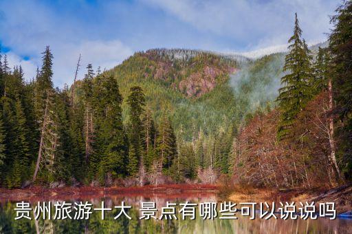贵州旅游十大 景点有哪些可以说说吗