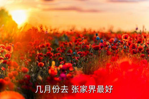 几月份去 张家界最好