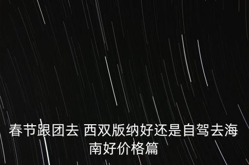 春节跟团去 西双版纳好还是自驾去海南好价格篇