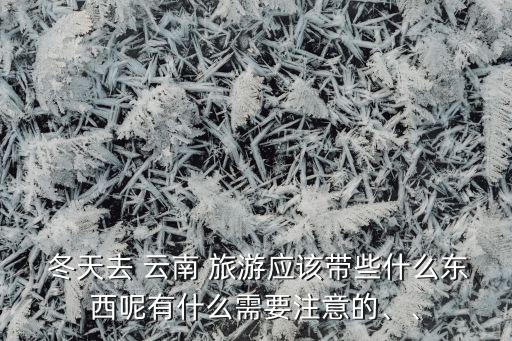  冬天去 云南 旅游应该带些什么东西呢有什么需要注意的、、