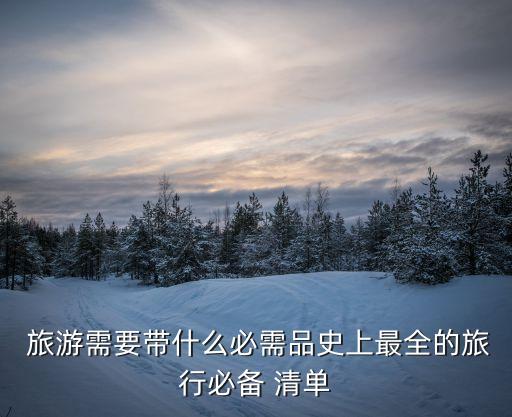  旅游需要带什么必需品史上最全的旅行必备 清单
