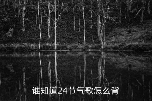 谁知道24节气歌怎么背