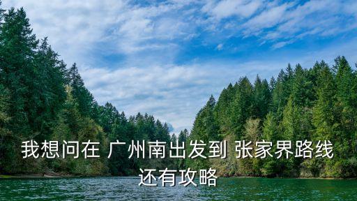 我想问在 广州南出发到 张家界路线还有攻略