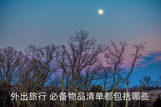 外出旅行 必备物品清单都包括哪些